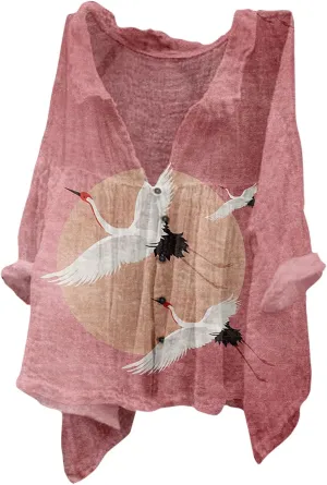 Linen Button Down Shirt Women Natural Autumn Fragrant Fabric Shirt Flannel Shirt Women Shirts for Women Linen Pants