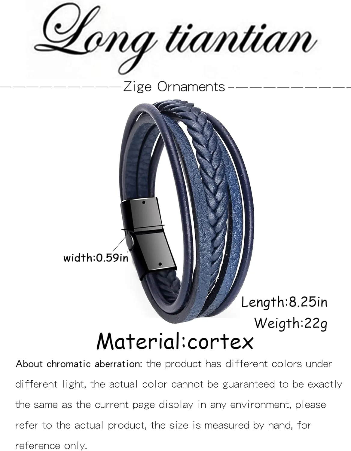 Long tiantian Mens Bracelet Bracelet Leather Cuff Bracelet Black Leather Wrap Bracelet Studded Boho Cuff Bracelets Handmade Splicing Bangle Bracelet Double Strand Leather Bracelet for Men