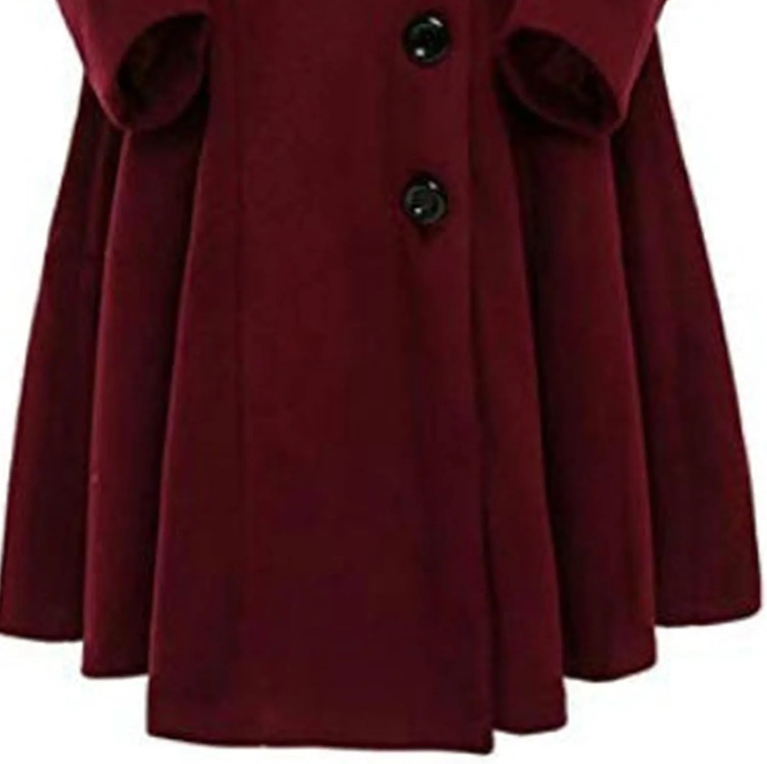 Maiyifu-GJ Womens Single Breasted Hooded Trench Coat Long Sleeve Wool Blend Dress Coats Fall Winter Mid Long Overcoat