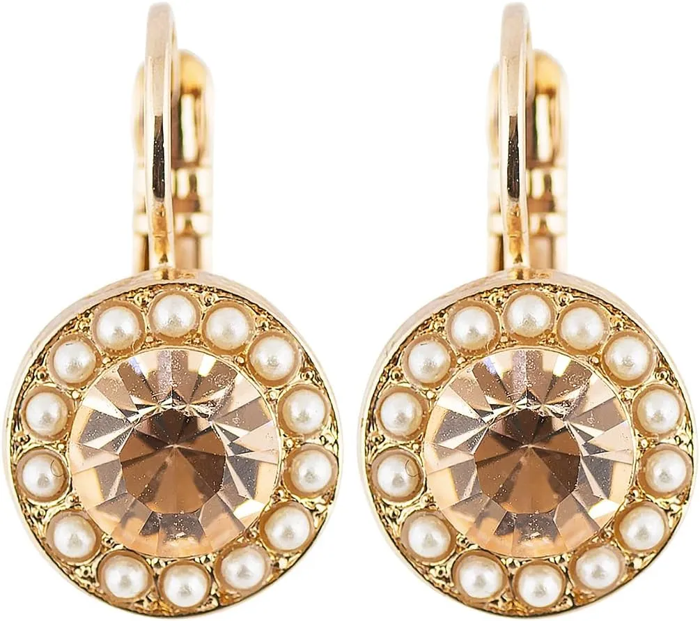 Mariana''Cookie Dough'' Rose Gold Plated Petite Circle Drop Earrings, E-1129 1144 RG6