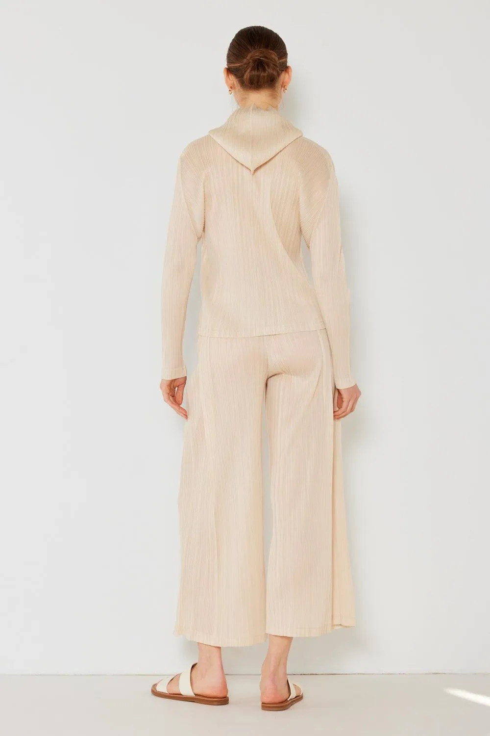 Marina West Swim Pleated Hood Jacket with 2 Way Zipper