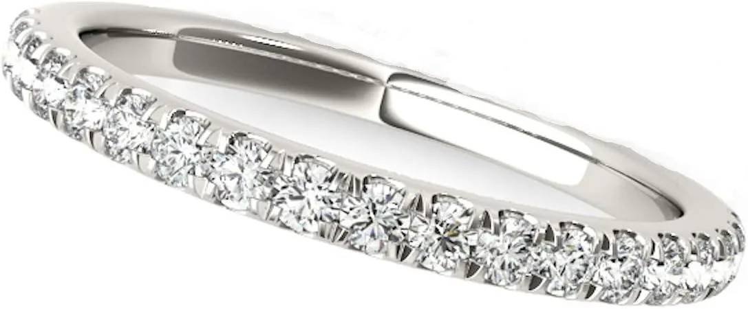 MauliJewels 0.25 Carat Round Diamond Antique Wedding Band Women | 14K Solid Gold