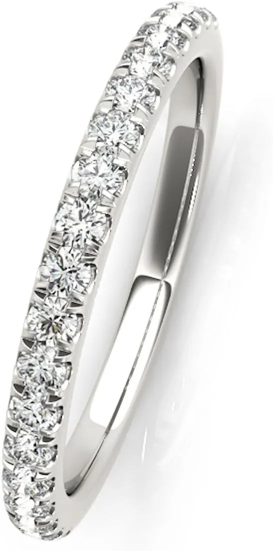 MauliJewels 0.25 Carat Round Diamond Antique Wedding Band Women | 14K Solid Gold