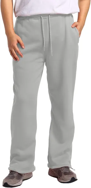 Mens Baggy Cargo Corduroy Pants, Wide Leg Loose Fit Drawstring Sweatpants, Sports Elastic Waist Open Bottom Casual Pants