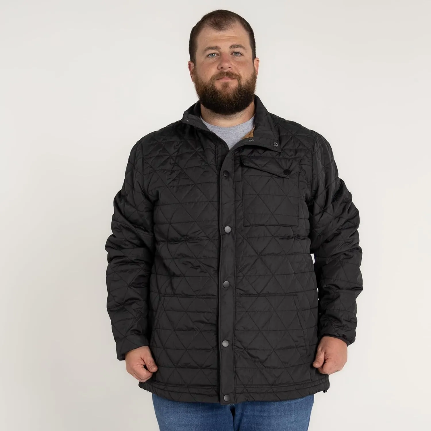 Mens Big 2XL-7XL Signature Synthetic Down Shirt Jacket Coat
