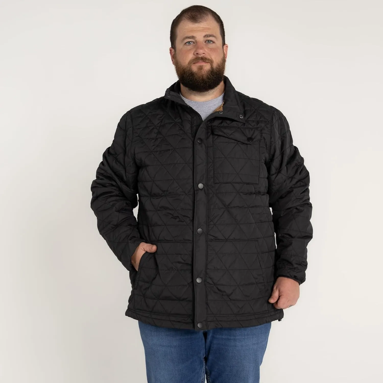 Mens Big 2XL-7XL Signature Synthetic Down Shirt Jacket Coat