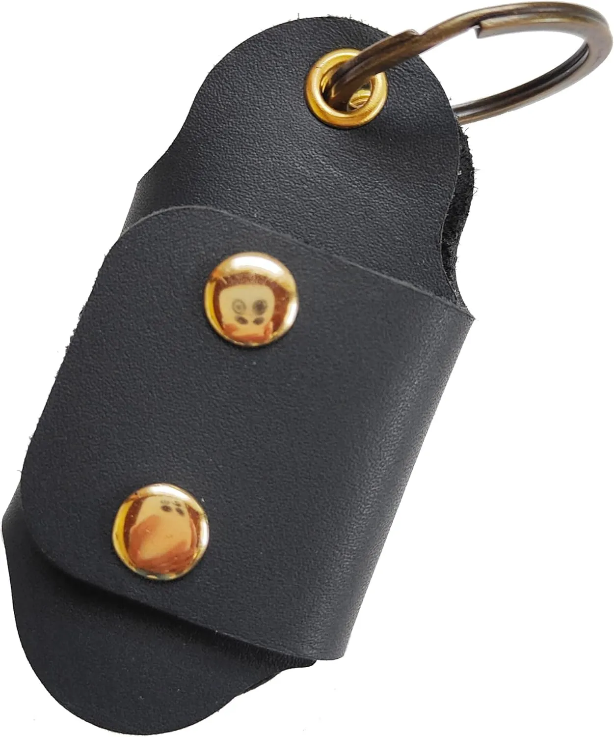 Men's Leather Key Holder - Minimalist Key Organizer and Handmade Leather Keychain, Compact Design to Keep Keys from Jingling