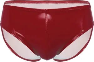 Mens Shiny Metallic Faux Leather Underwear Support Briefs Swim Bottoms Bikini Hot Pants