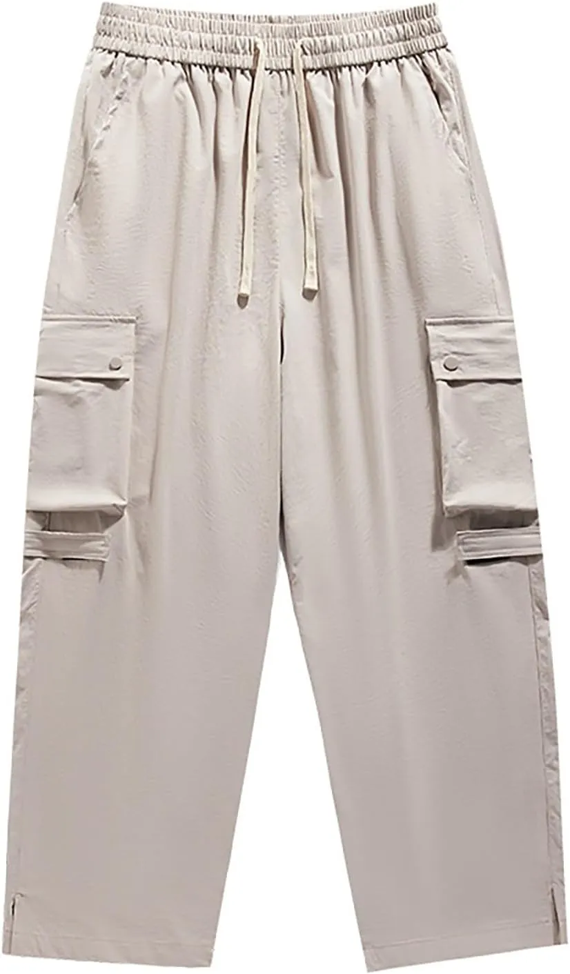 Mens Sweatpants with Pockets Big and Tall Casual Baggy Sweatpants Mens Fashion Joggers Cargo Pants Casual Cotton Sports