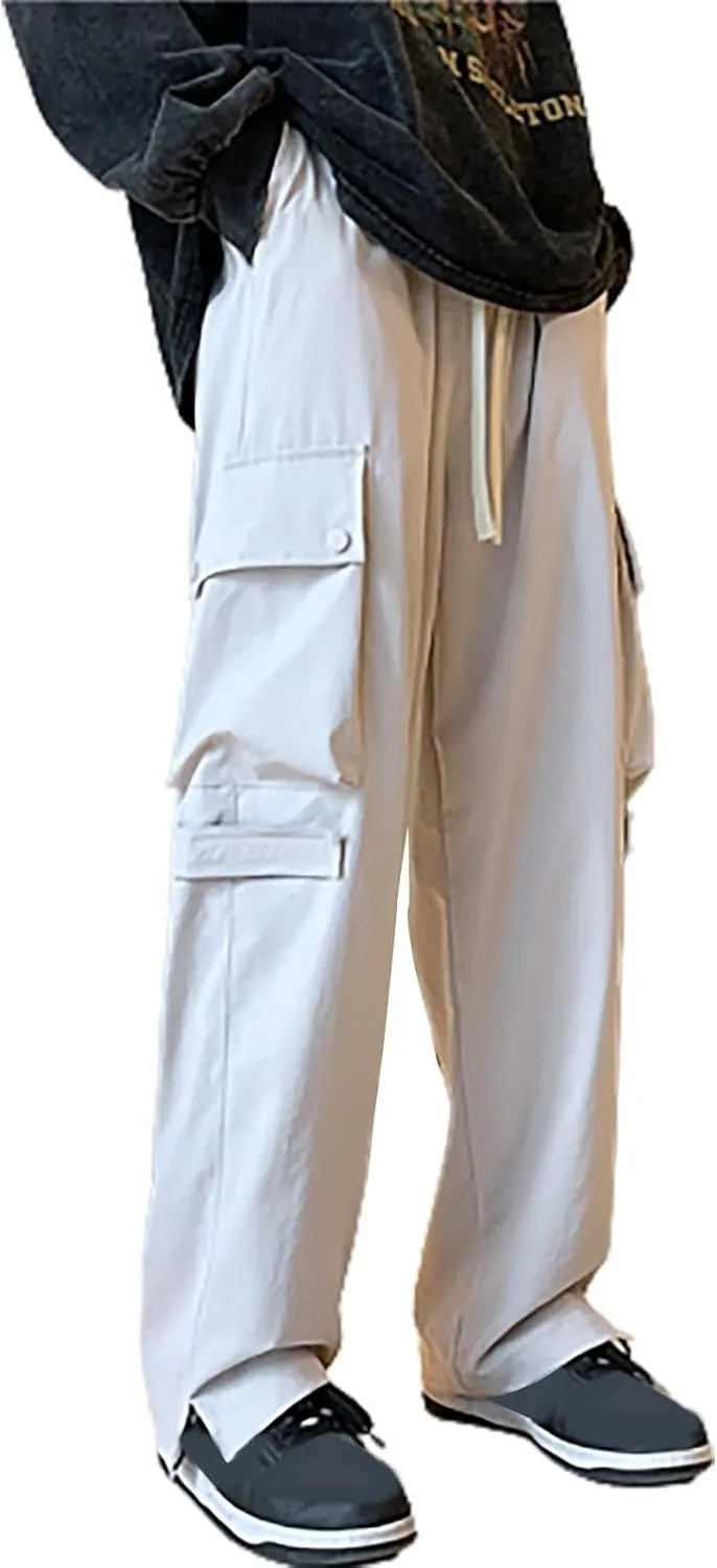 Mens Sweatpants with Pockets Big and Tall Casual Baggy Sweatpants Mens Fashion Joggers Cargo Pants Casual Cotton Sports
