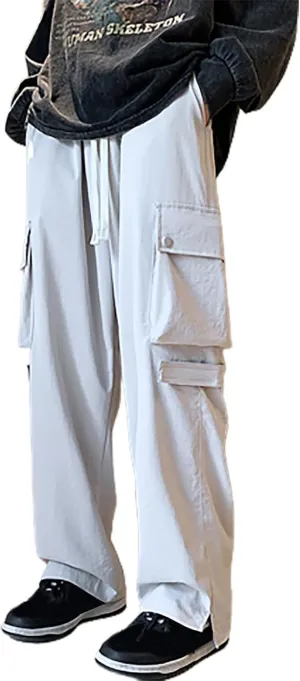 Mens Sweatpants with Pockets Big and Tall Casual Baggy Sweatpants Mens Fashion Joggers Cargo Pants Casual Cotton Sports