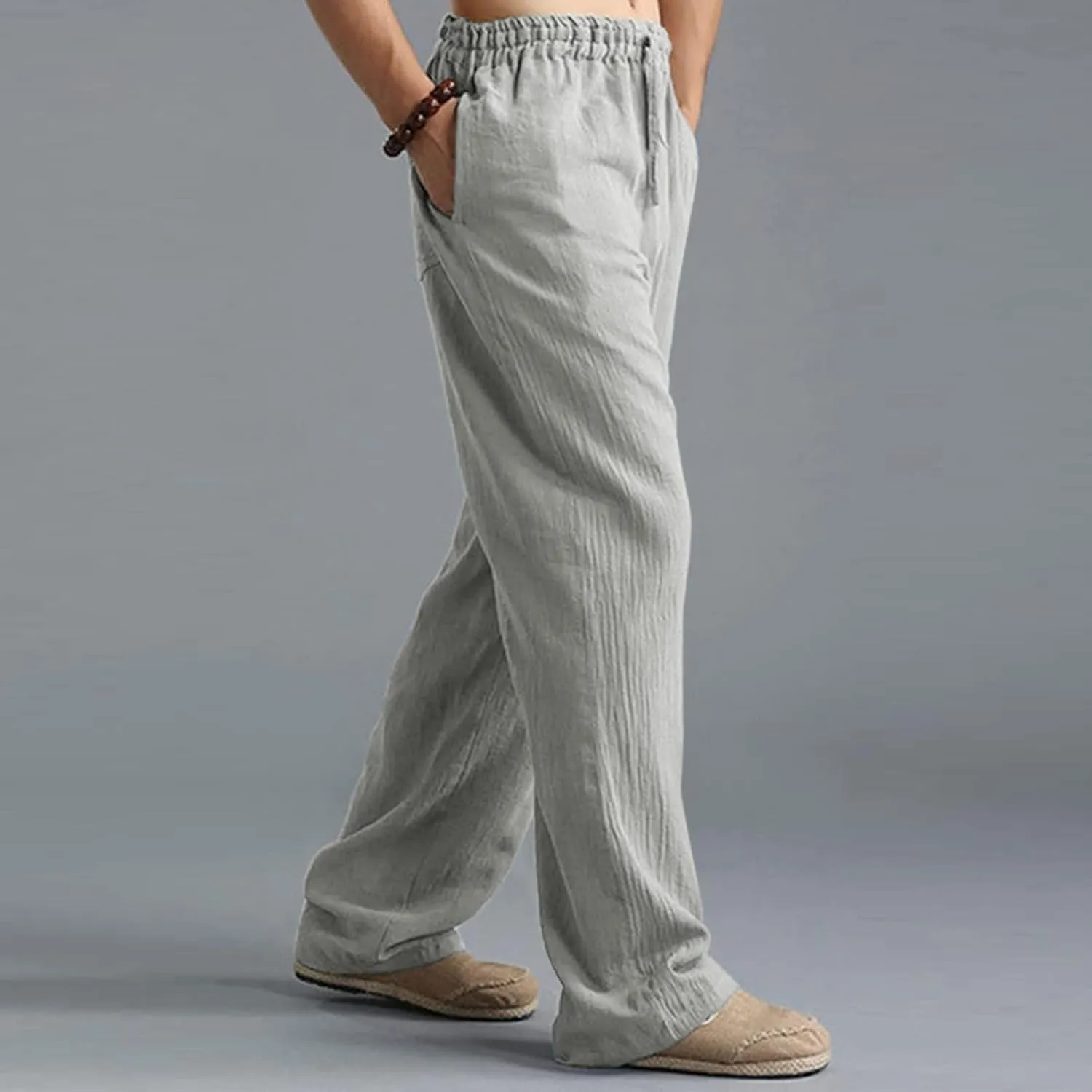Mens Sweatpants with Pockets Big and Tall Gym Stretch Jogger Pants Mens Cargo Sweatpants Heavyweight Fleece Trousers