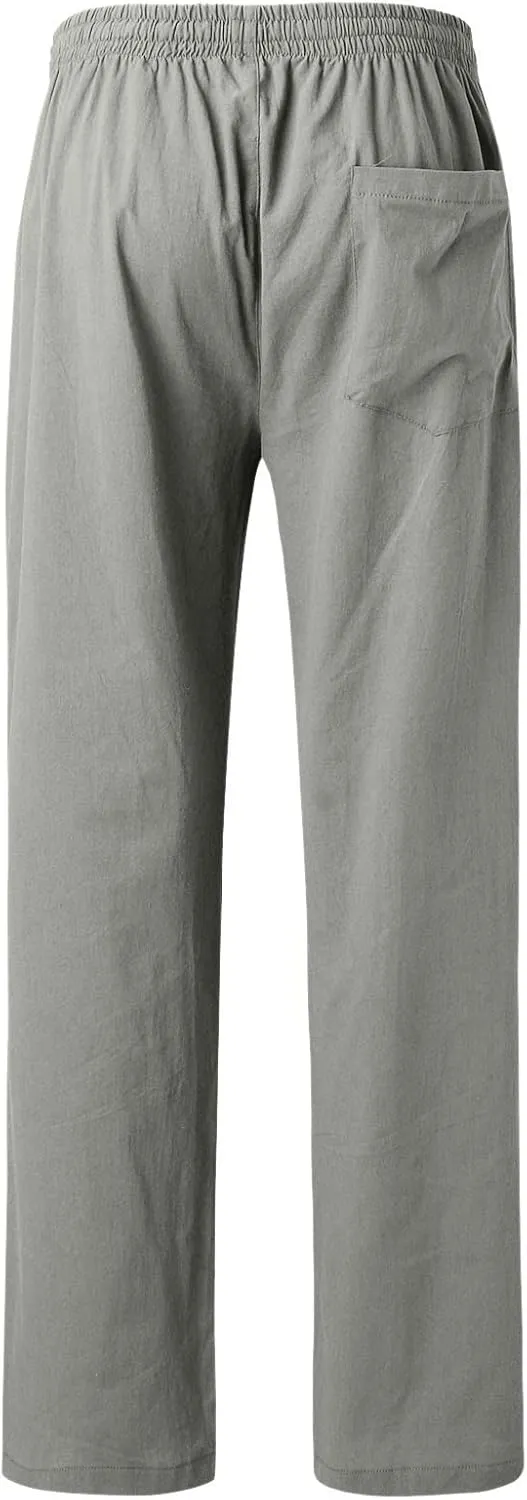 Mens Sweatpants with Pockets Big and Tall Gym Stretch Jogger Pants Mens Cargo Sweatpants Heavyweight Fleece Trousers