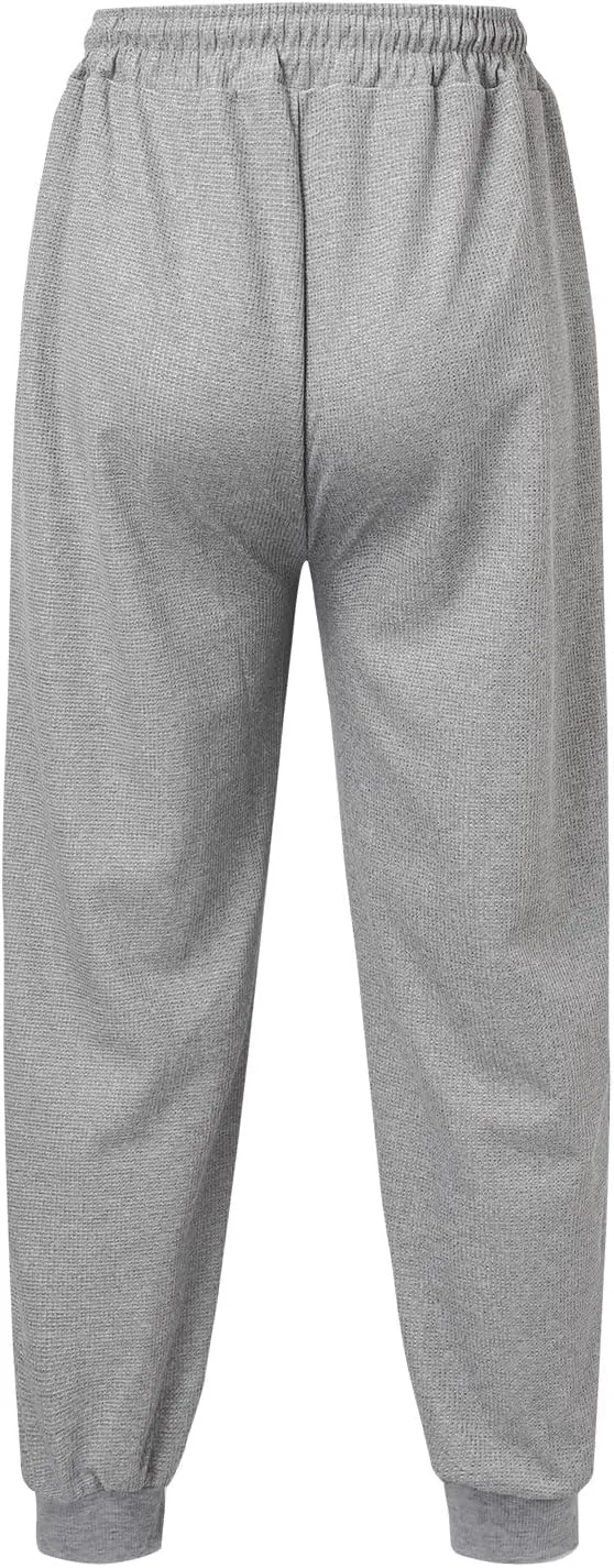 Mens Sweatpants with Pockets Big and Tall Sweatpants Drawstring Pant Cargo Pants for Men Slim Fit Men's Basic Casual