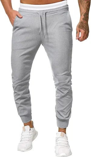 Mens Sweatpants with Pockets Big and Tall Sweatpants Drawstring Pant Cargo Pants for Men Slim Fit Men's Basic Casual