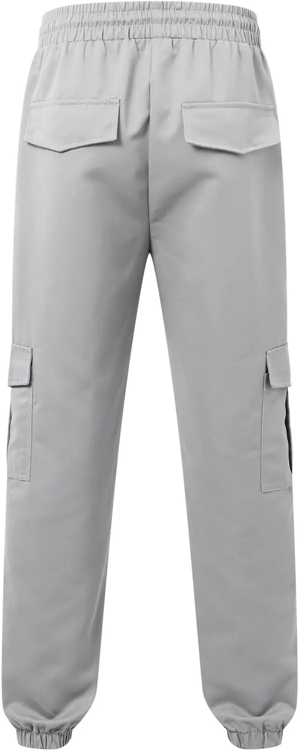 Mens Trousers Expandable Waist Plaid Linen Pajama Bike Smarty Slim Fit Body Hiking Yoga Travel Sport with Pockets