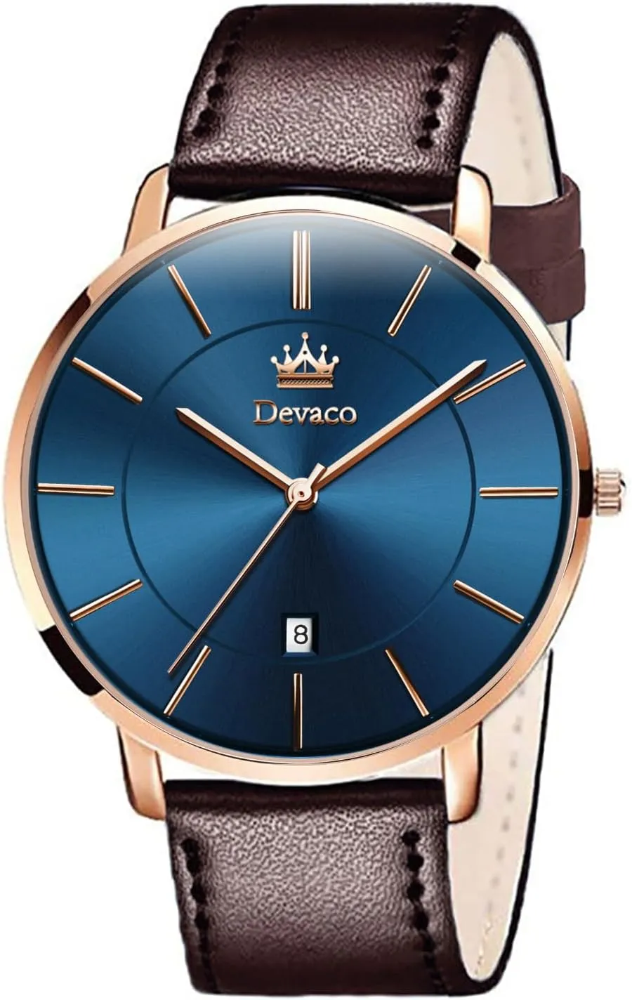 Mens Watches, Minimalist Fashion Simple Wrist Watch for Men Analog Date with Leather StrapUltra Thin and Stylish Large dial Watches for Men.