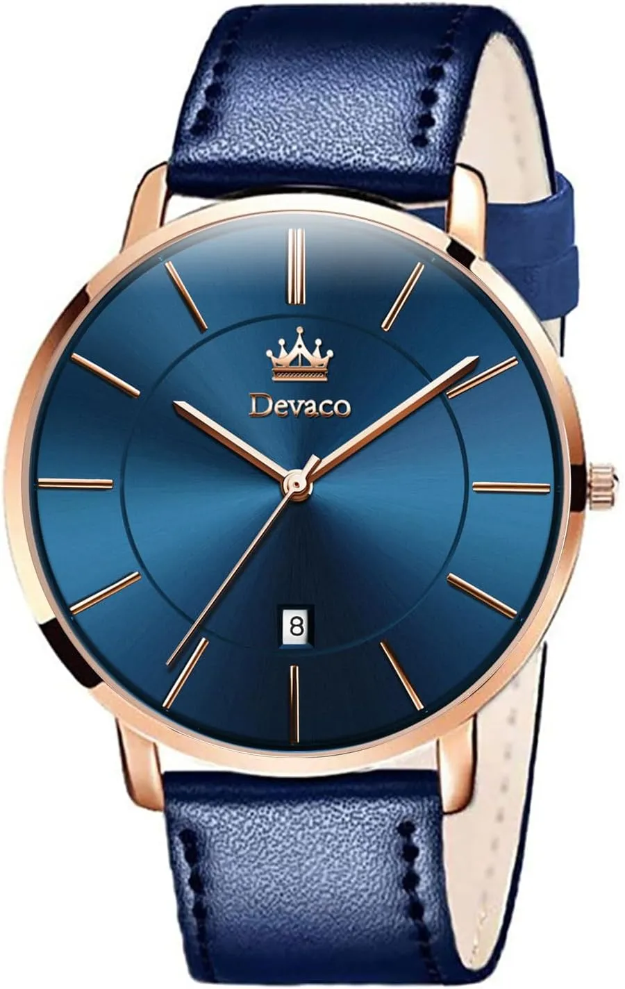 Mens Watches, Minimalist Fashion Simple Wrist Watch for Men Analog Date with Leather StrapUltra Thin and Stylish Large dial Watches for Men.
