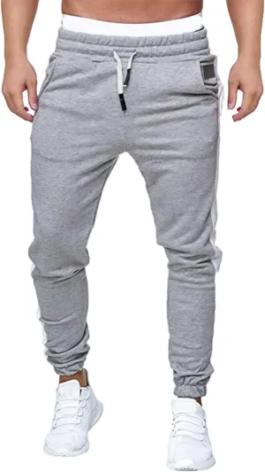 Mens Workout Cargo Sweatpants Sports Trousers Stretch Elastic Waist Gym Running Pants Cargo Hiking Pants Lightweight