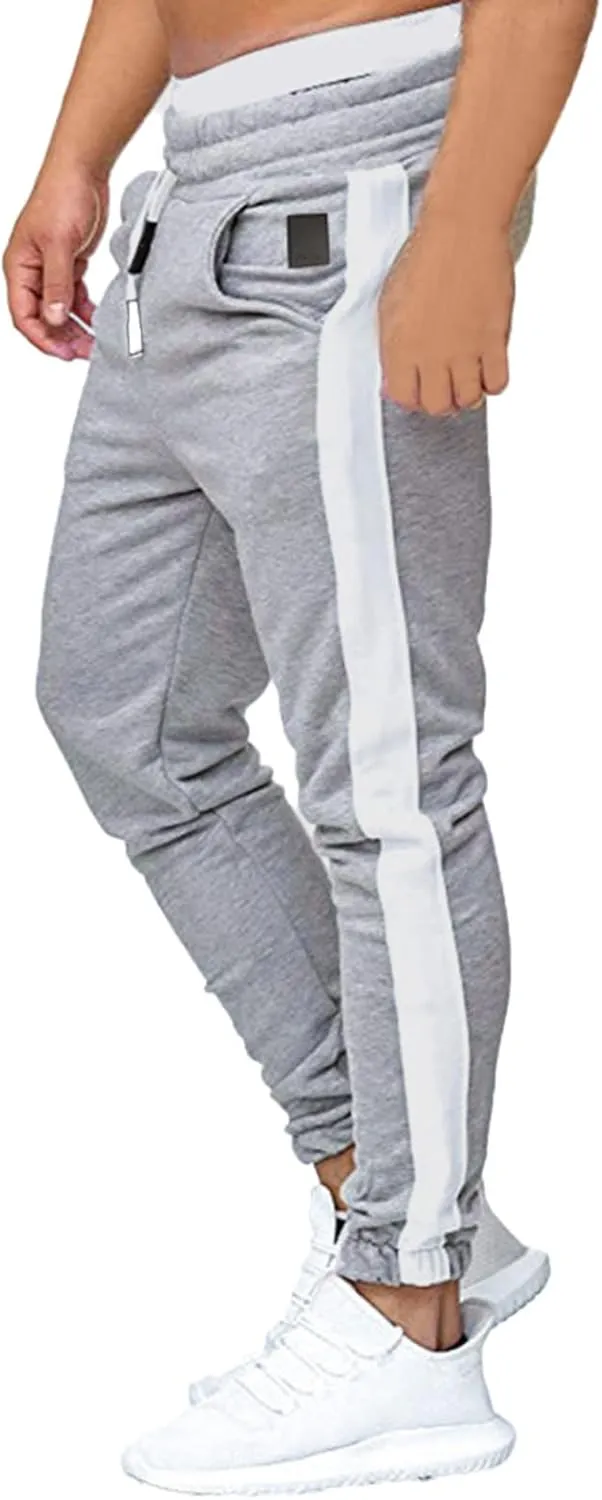 Mens Workout Cargo Sweatpants Sports Trousers Stretch Elastic Waist Gym Running Pants Cargo Hiking Pants Lightweight