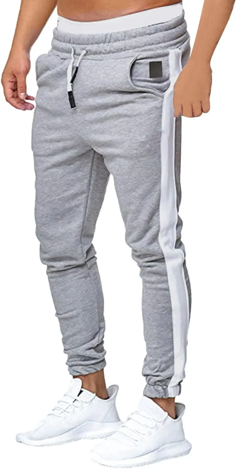 Mens Workout Cargo Sweatpants Sports Trousers Stretch Elastic Waist Gym Running Pants Cargo Hiking Pants Lightweight