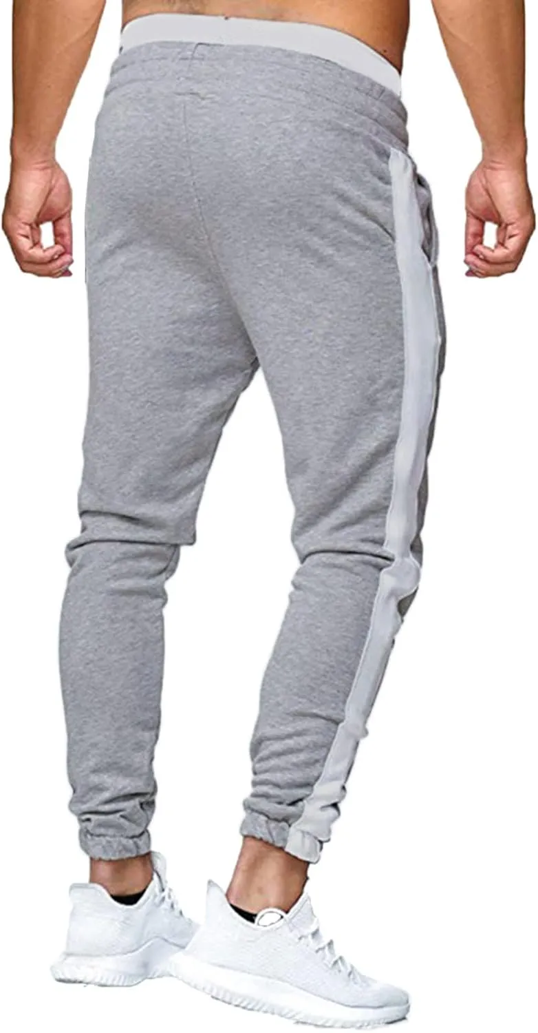 Mens Workout Cargo Sweatpants Sports Trousers Stretch Elastic Waist Gym Running Pants Cargo Hiking Pants Lightweight