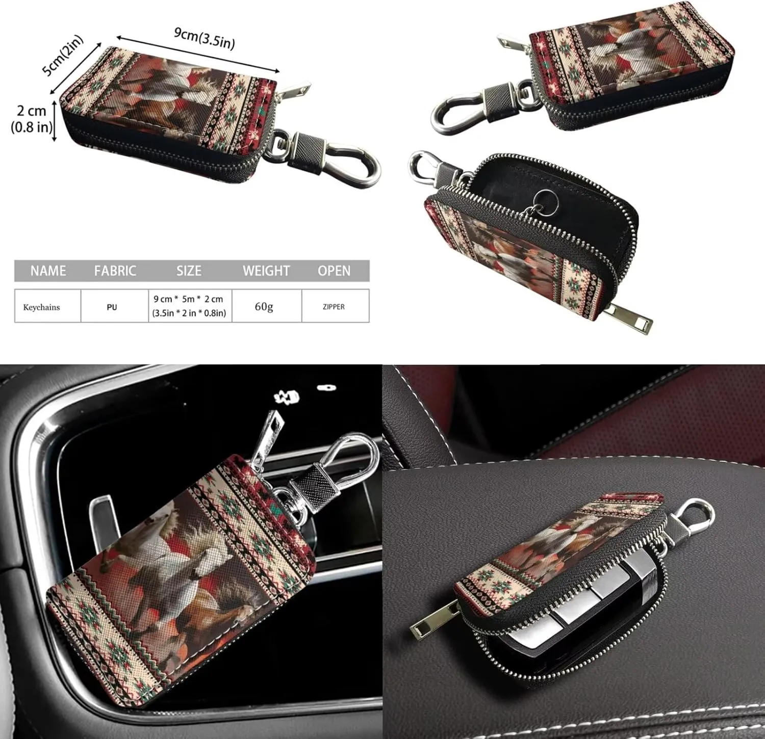 Messenger Bag for Women Crossbody Boho with Leather Car Remote Key Case Cover Set of 2 Bucket Style Tote