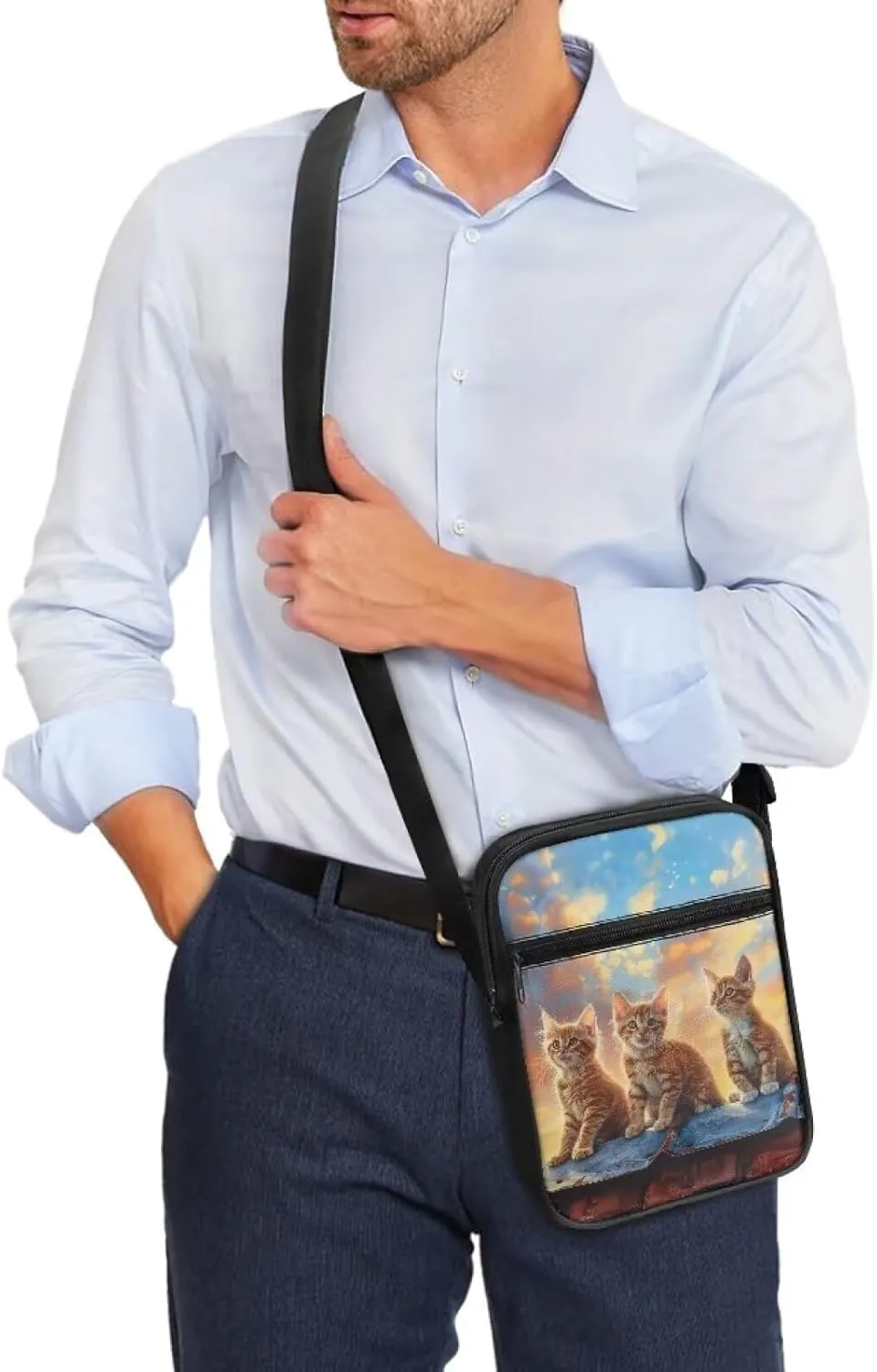 Messenger Bag Vintage Ladies Handbags Cross Body Designer Polyester Purse with Front Pockets