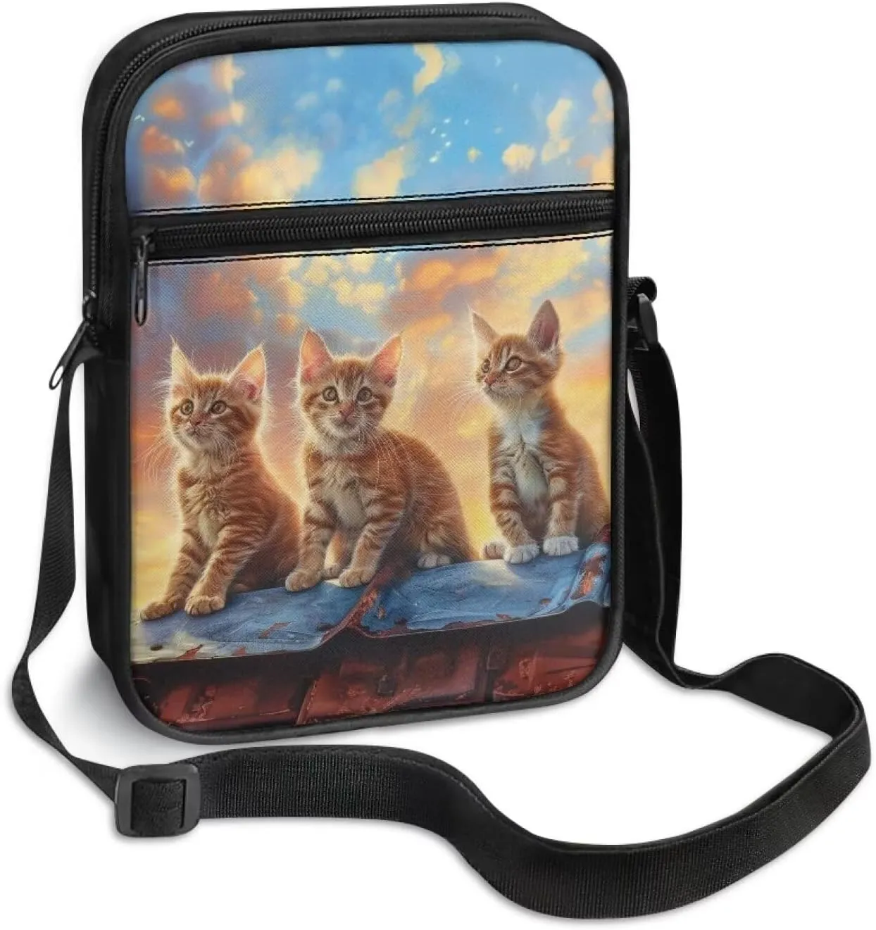 Messenger Bag Vintage Ladies Handbags Cross Body Designer Polyester Purse with Front Pockets