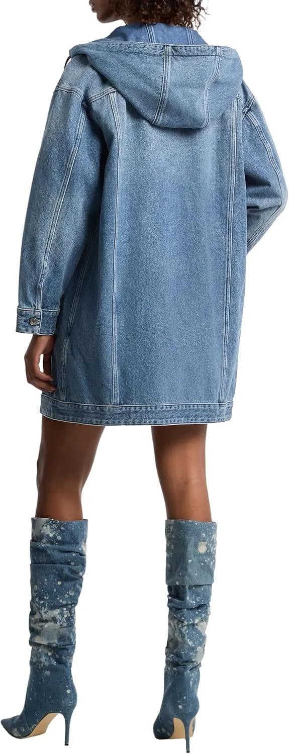 Michael Kors Women's Denim Hooded Coat