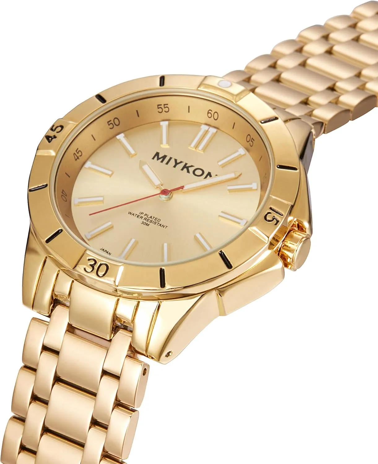 Miykon Silver and Gold Watches for Men | Minimalist Analog Mens Dress Watch with Ion Polished Solid Stainless Steel Bracelet | Luminous Hands, Scratch Resist Glass, Japan Quartz, 100ft Water Resistant