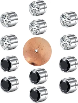 MODRSA Fake Nose Stud Fake Nose Ring Stud Fake Nose Piercing Fake Lip Ring Fake Earrings Stud Silver Gold Fake Cartilage Helix Earring Clip on Earring Hoop Fake Eyebrow Ring Fake Bridge Piercing
