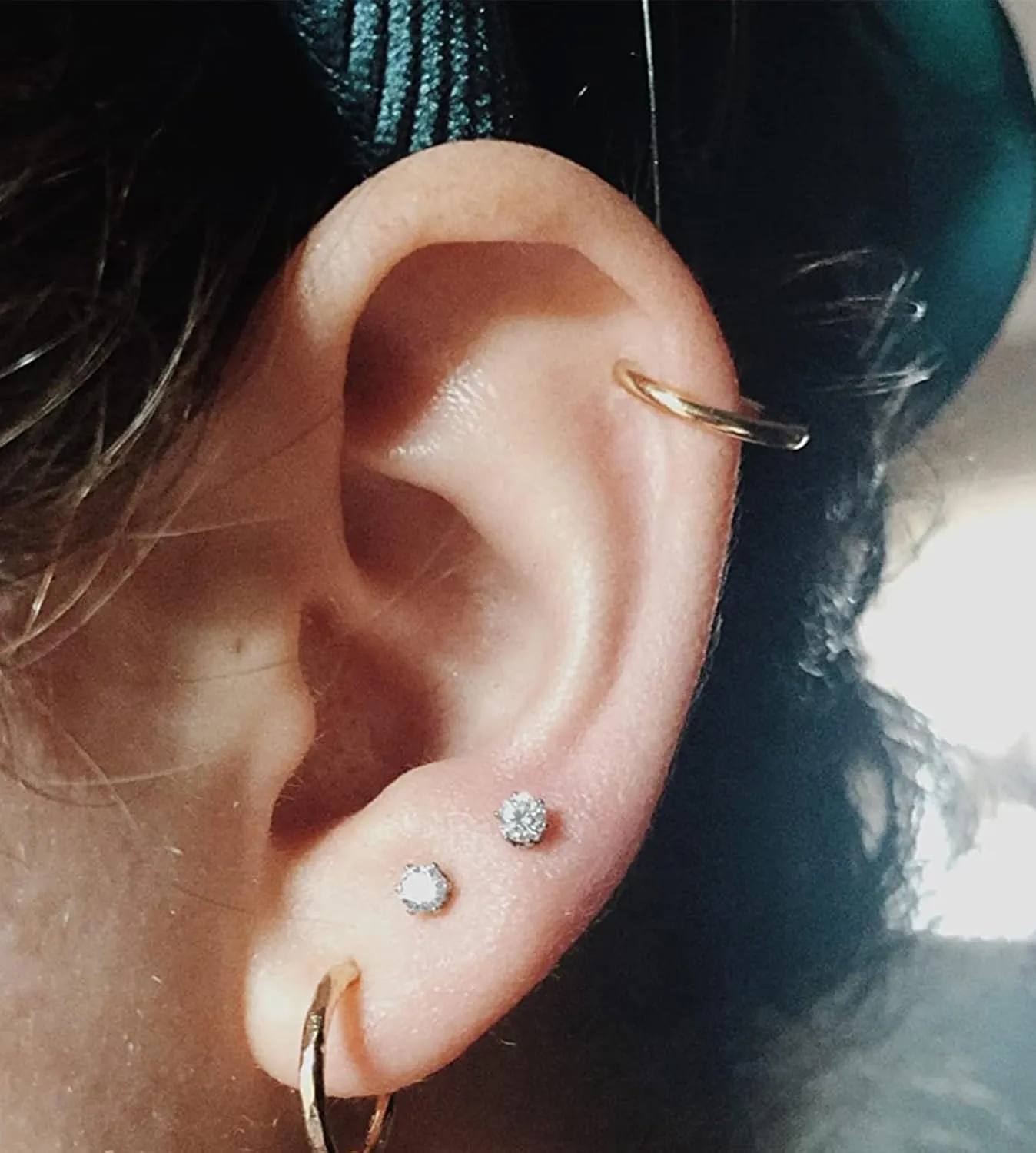 MODRSA Fake Nose Stud Fake Nose Ring Stud Fake Nose Piercing Fake Lip Ring Fake Earrings Stud Silver Gold Fake Cartilage Helix Earring Clip on Earring Hoop Fake Eyebrow Ring Fake Bridge Piercing