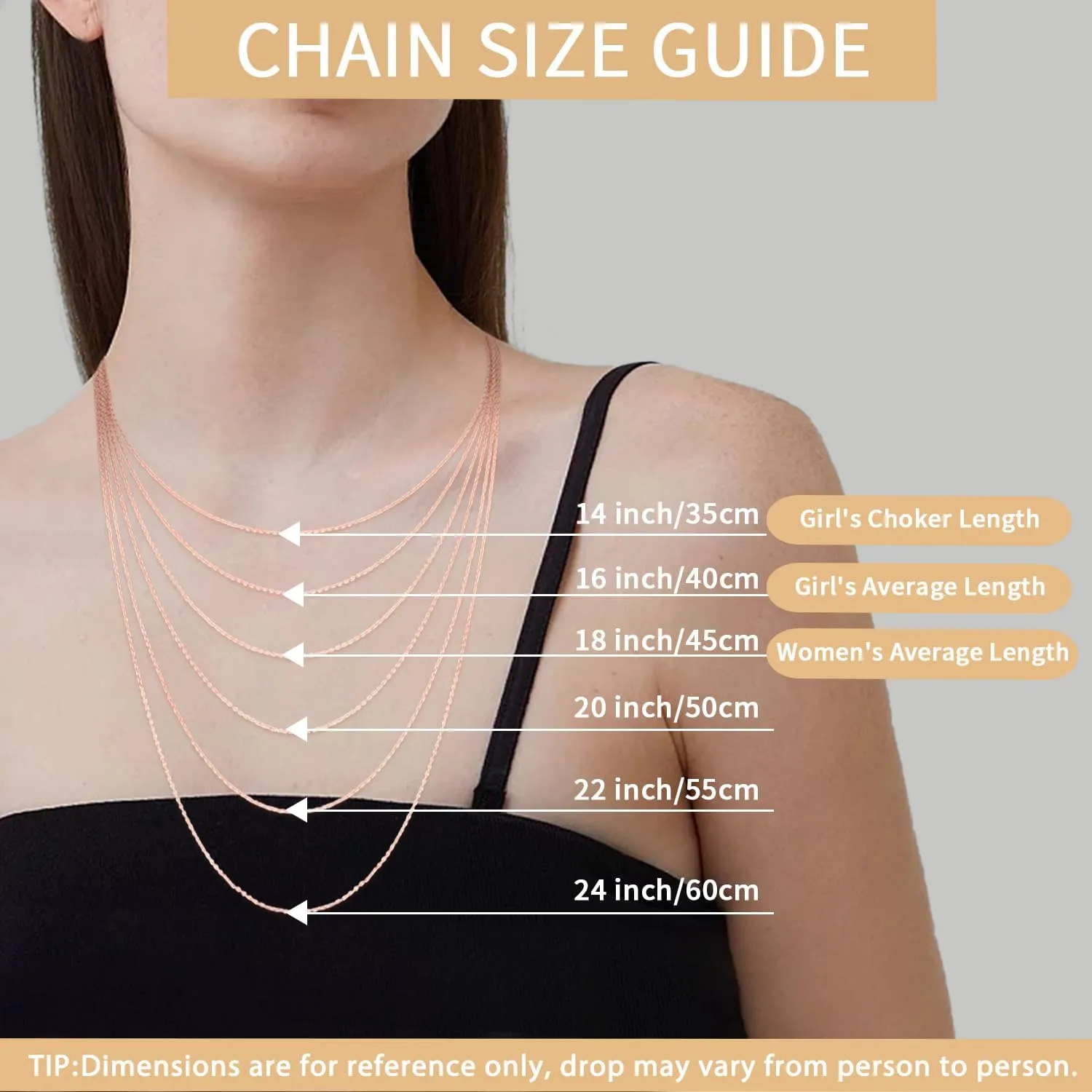 Momlovu Solid 18k Gold Over 925 Sterling Silver Chain Necklace for Women, 1.1mm Cable Chain Hypoallergenic Replacement Necklace, Sturdy&Shiny Women's Chain Necklaces 14/16/17/18/20/22/24 Inch