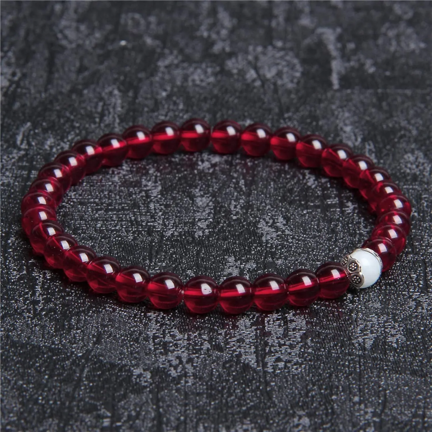 Natural Stone Handmade Bracelet for Women Men 6mm Garnet Beads Bracelets Red Braslet Yoga Meditation Jewelry Friendship Gifts