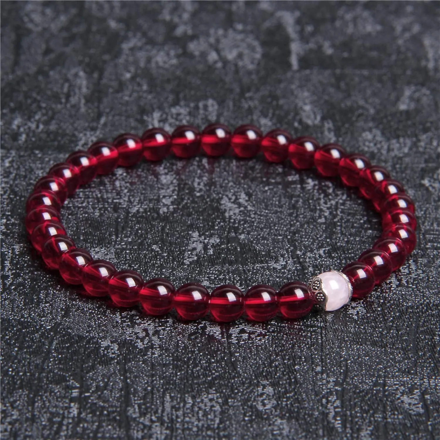 Natural Stone Handmade Bracelet for Women Men 6mm Garnet Beads Bracelets Red Braslet Yoga Meditation Jewelry Friendship Gifts