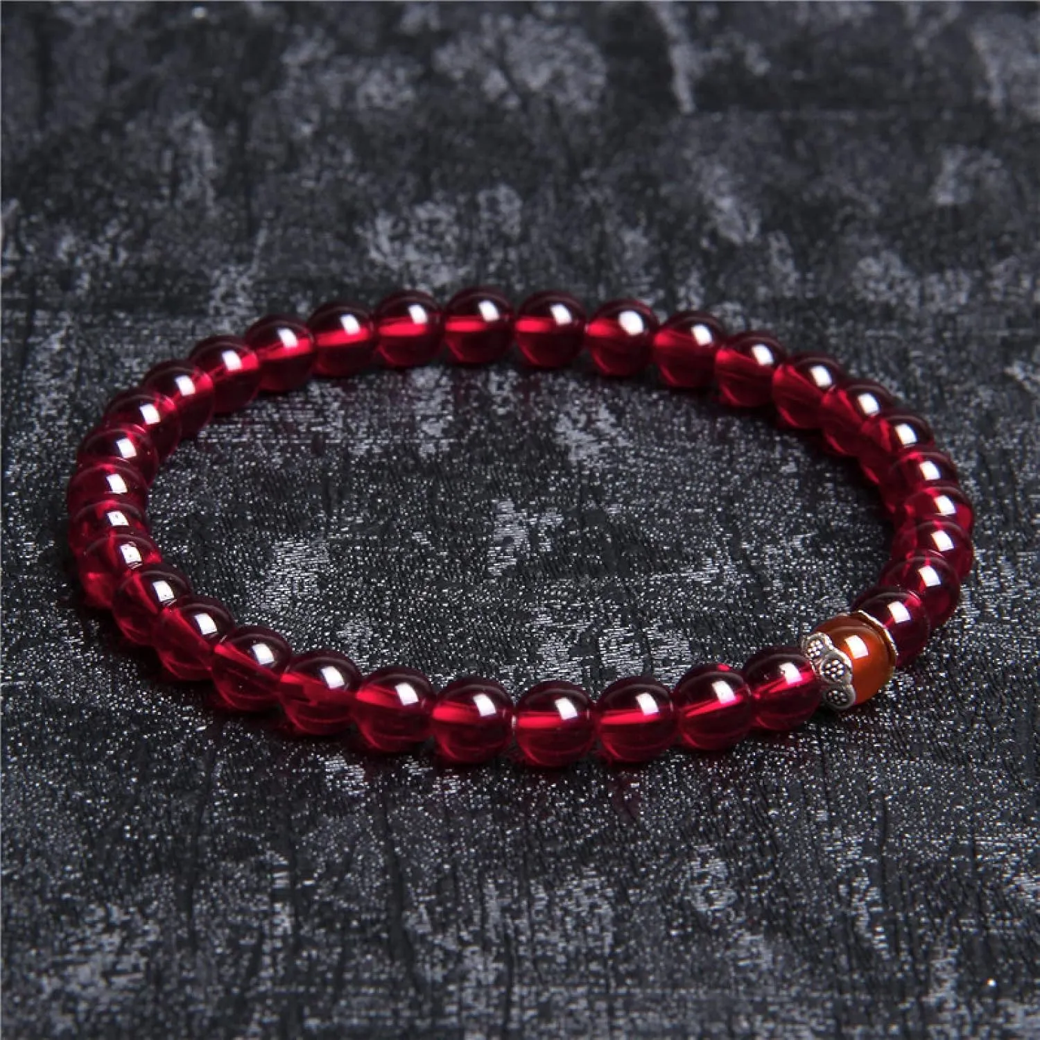 Natural Stone Handmade Bracelet for Women Men 6mm Garnet Beads Bracelets Red Braslet Yoga Meditation Jewelry Friendship Gifts