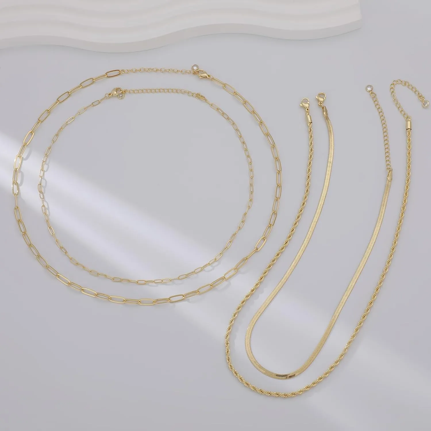 Necklace for Women 14K Real Gold Plated Dainty Diamond Pendant Choker Simple Trendy Charm Chain Necklace Jewelry Gift
