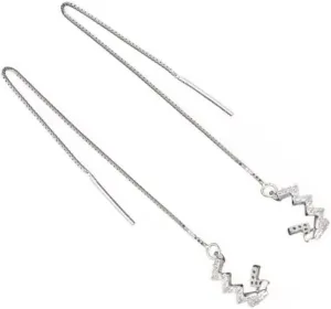 NOLITOY 2pcs Ear Cuff Wrap Sterling Silver Clip on Ear Cuff Earring Cuff Dangle Ear Cuff