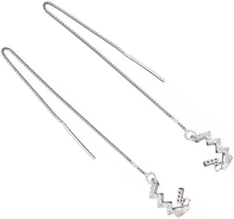 NOLITOY 2pcs Ear Cuff Wrap Sterling Silver Clip on Ear Cuff Earring Cuff Dangle Ear Cuff