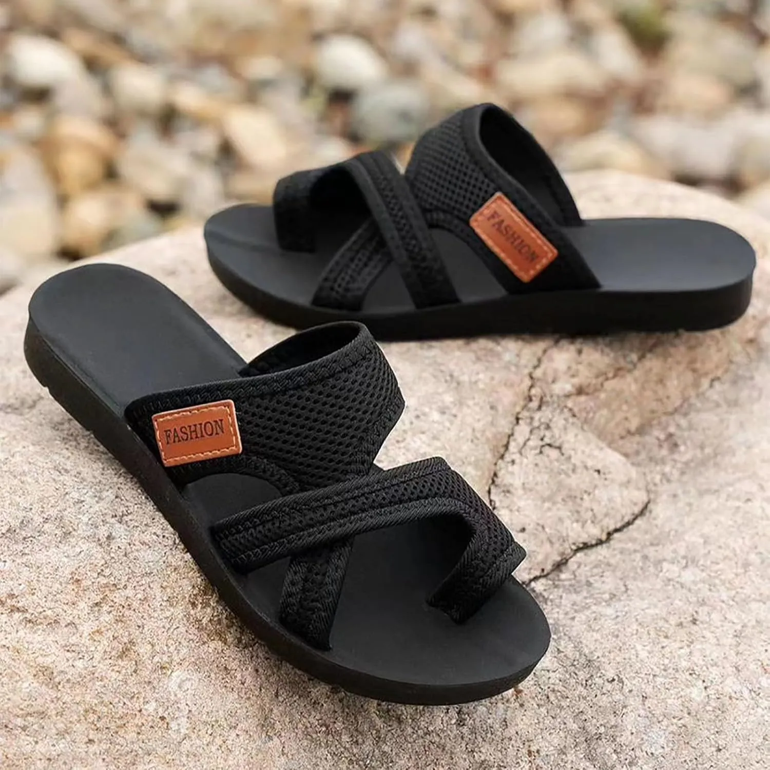 Orthopedic Sandals for Women Comfortable Beach Sandals Breathable Arch Support Sandal Hollow Mesh Walking Flip Flops