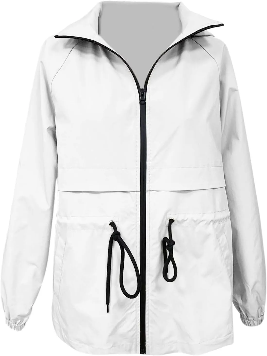 Outdoor Hiking Jacket With Hood Breathable Raincoat For Trekking & Leisure Mid Length Windbreaker Coat