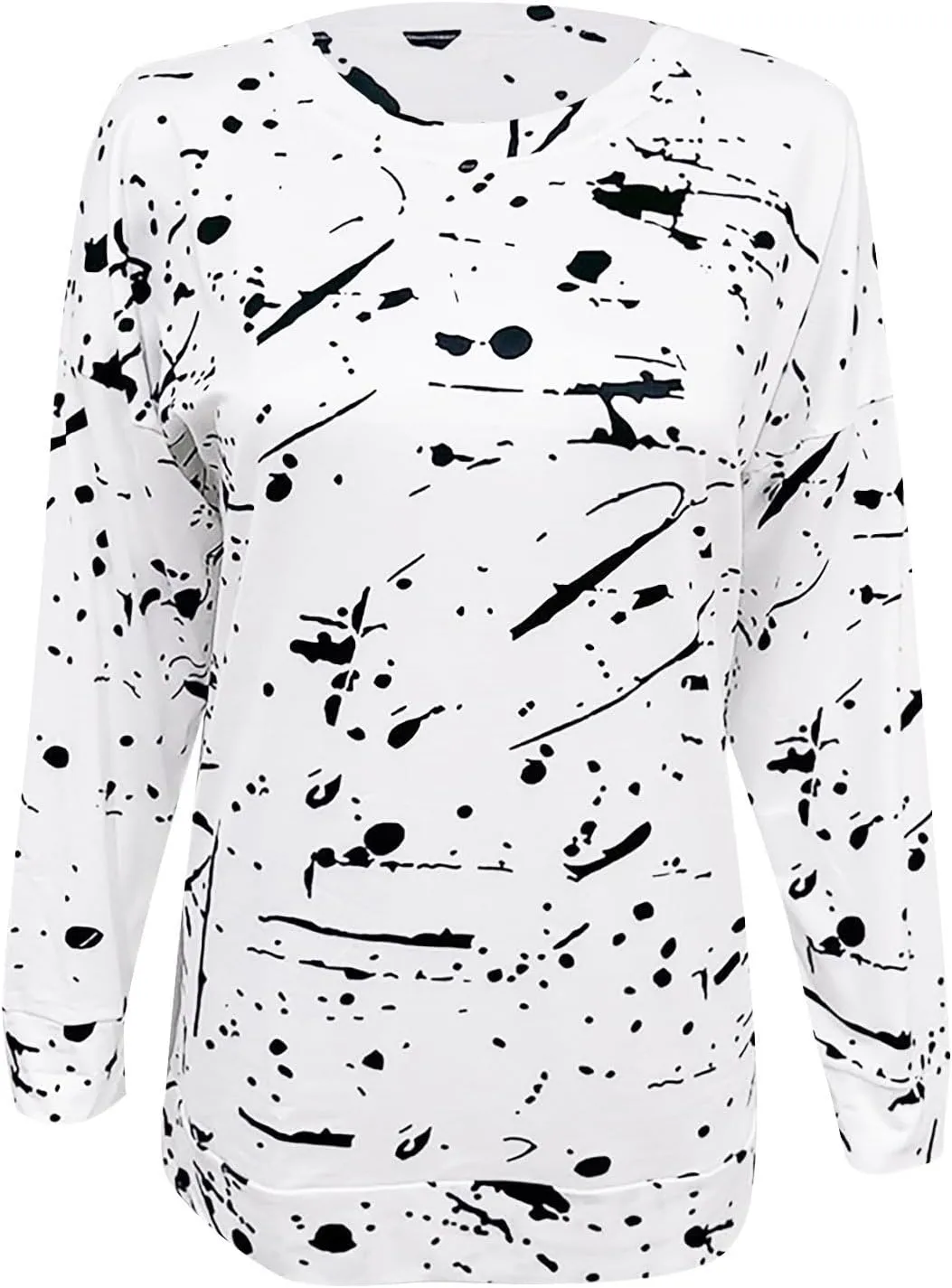 Oversized Sweatshirt For Women Plus Size Long Sleeve Fall Tops Side Split Crewneck Pullover