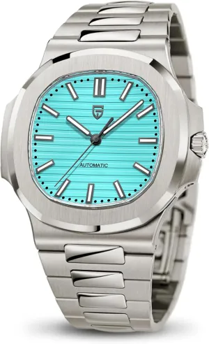 Pagani Design Men's Automatic Watch, Automatic Chronograph, Business Watch, Men's Stainless Steel Bracelet, Sapphire Watch, 100M Water Resistant, ST16 Automatic Movement