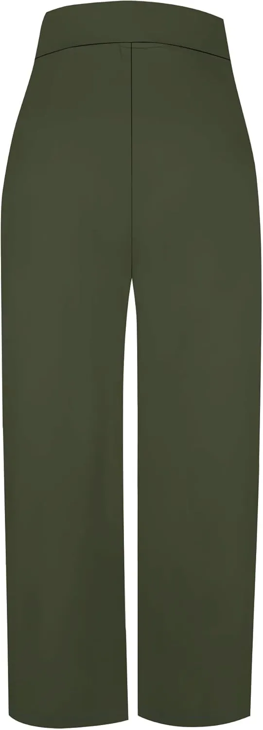 Palazzo Pants for Women Flowy Wide Leg High Waisted Trousers Long Dressy Bottoms