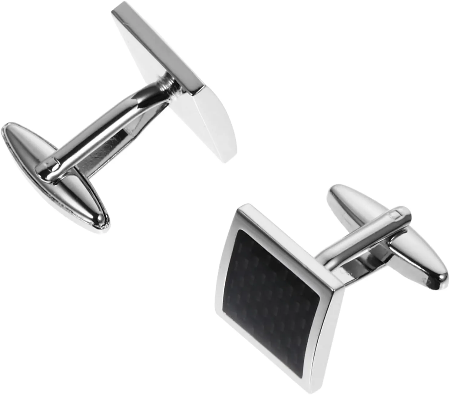 PartyKindom 1pair Elegant Square Shape Cuff Links for Men French Style Shirt Studs Durable and Stylish for Business and Formal Occasions