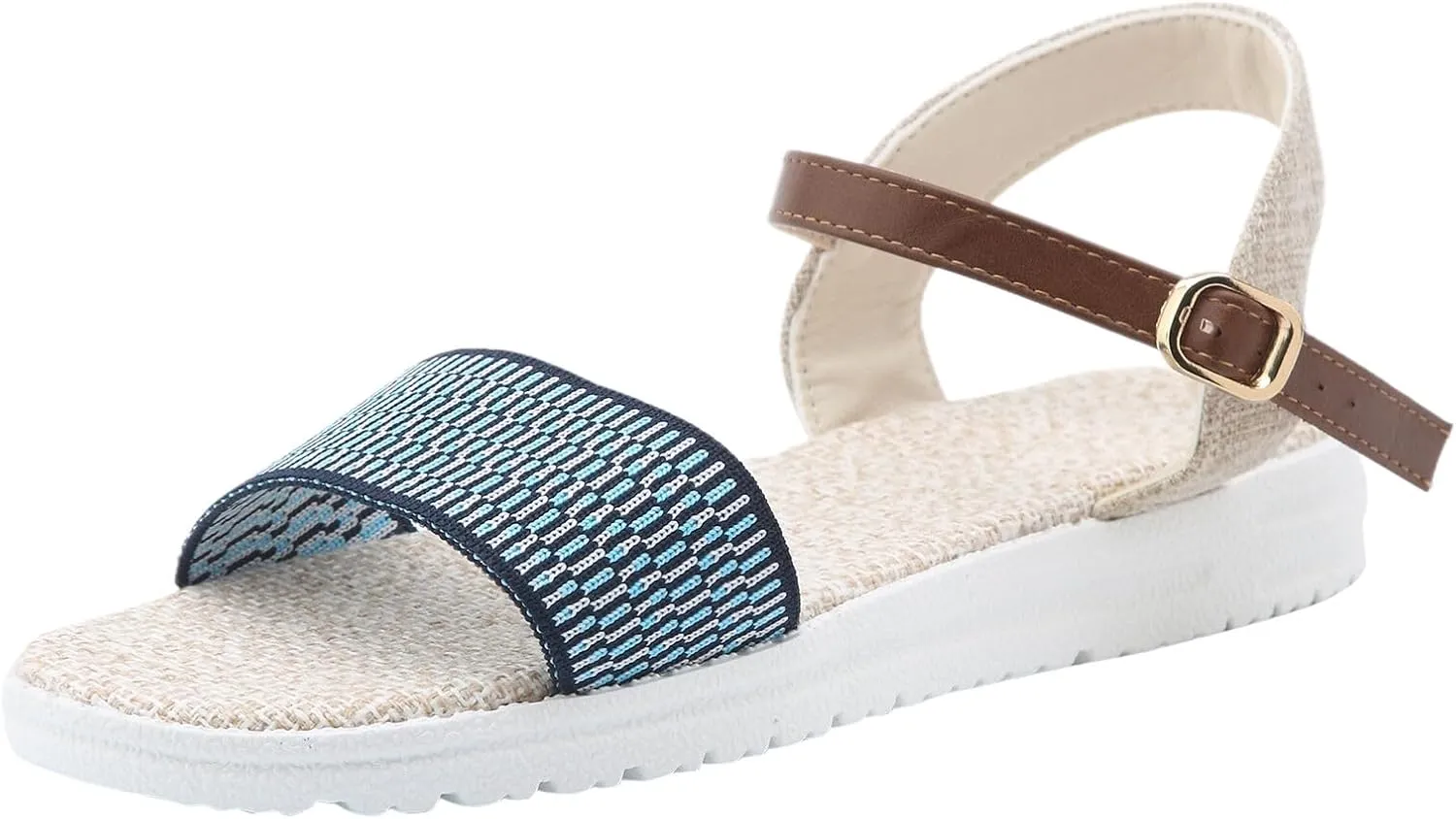 peqiut Sandals Womens Dressy Flat Platform Sandals Orthopedic Dressy Boho Sandals Slippers Jelly Studded Sandals for Women