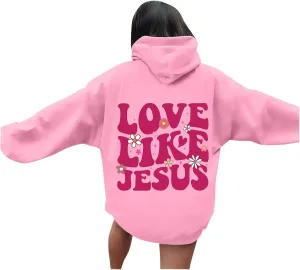 Pink Palm Puff Preppy Plus Size Hoodies for Women 4x-5x Oversized Trendy Long Sleeve Streetwear Causal Sweatshirts