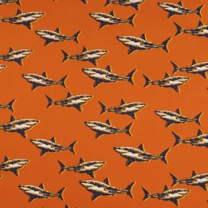 Printed Poplin - HULA-HOOP - 011 - Orange