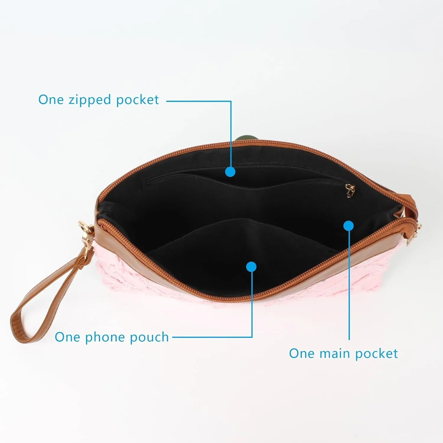 Pu Leather Clutch Handbag Rhombus Pattern Wristlet Women Distressed Denim Evening Purse